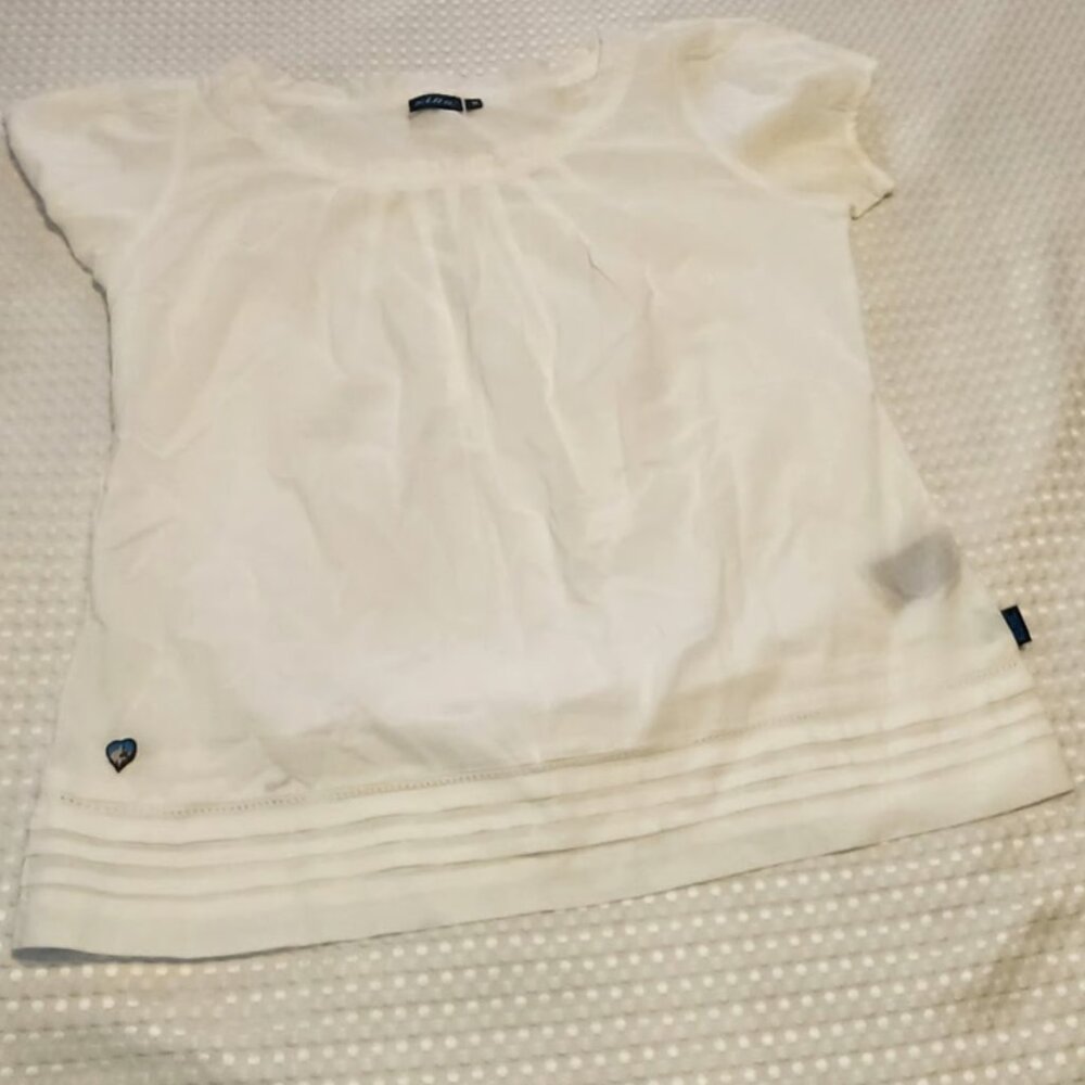WOMEN'S SIZE MEDIUM COITON SHORT SLEEVE WHITE SHIRT